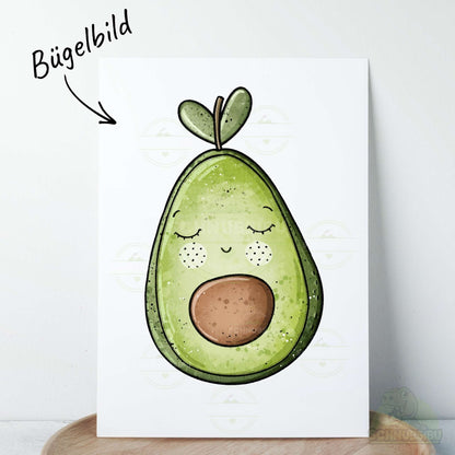 Bügelbild „Avocado" – süßes Fruchtmotiv | Schnubsibu