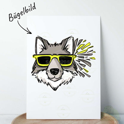 Bügelbild „Wolfparts gelb" – cooles Wolfmotiv | Schnubsibu