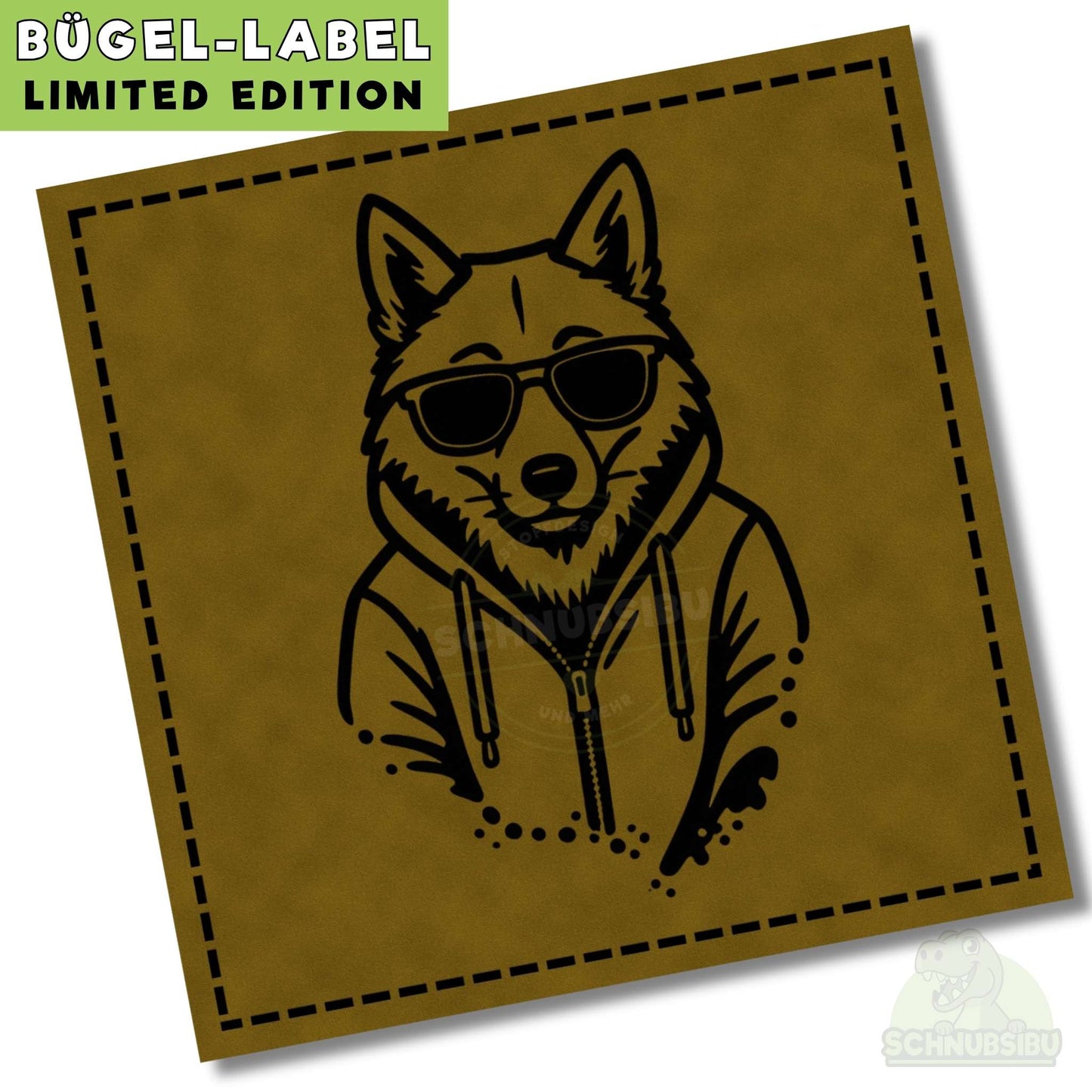 Bügel-Label "Graffiti Fuchs gelb" – schnelle Akzente für Kleidung & Accessoires | Schnubsibu