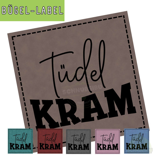 Bügel-Label "Tüddelkram" – schnelle Akzente für Kleidung & Accessoires | Schnubsibu