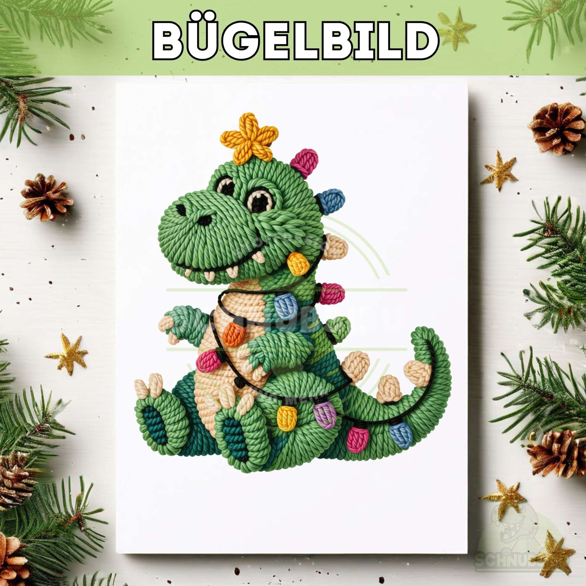 schnubsibu- titelbild-buegelbildw-gestrickt-weihnachttrex -