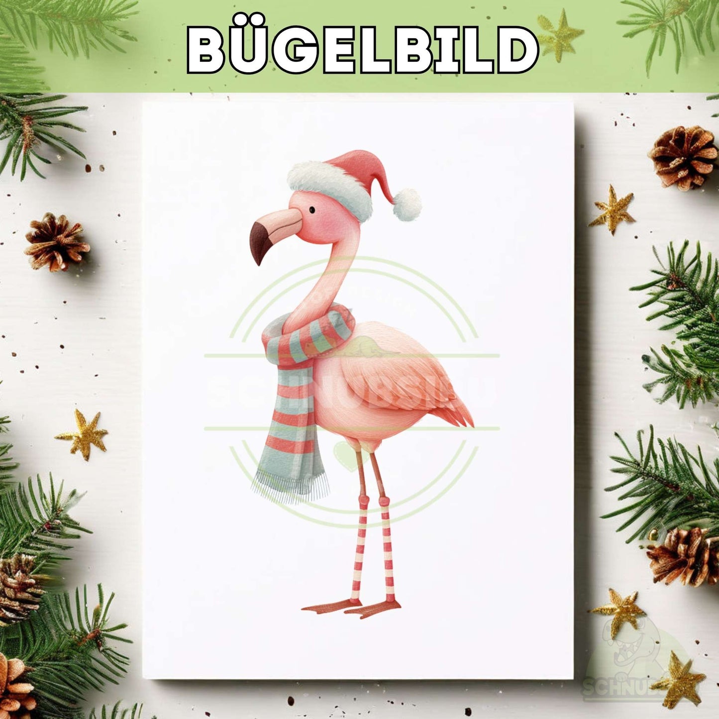 schnubsibu- titelbild-buegelbildw-weihnachtstiere-flamingo -