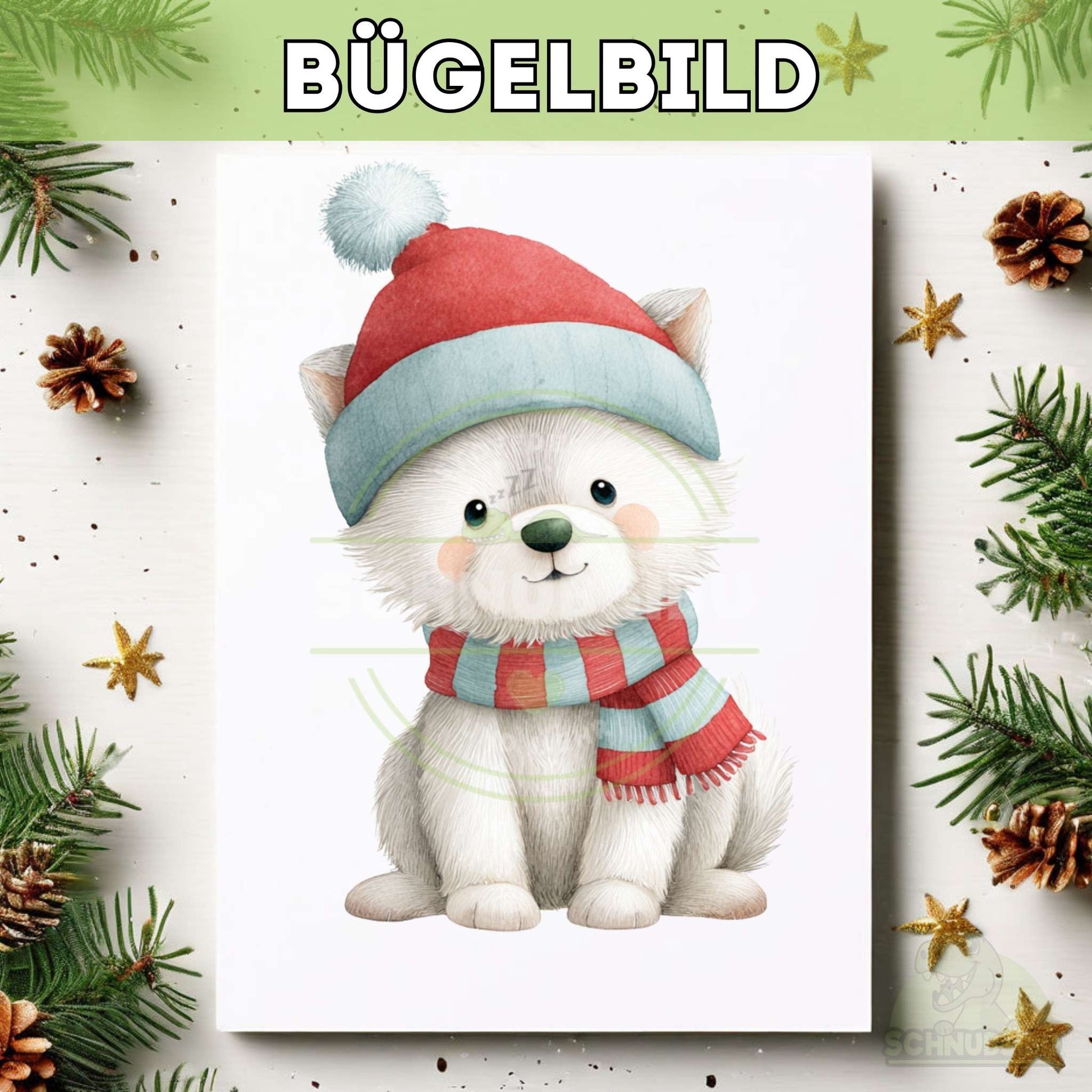schnubsibu- titelbild-buegelbildw-weihnachtstiere-hund -