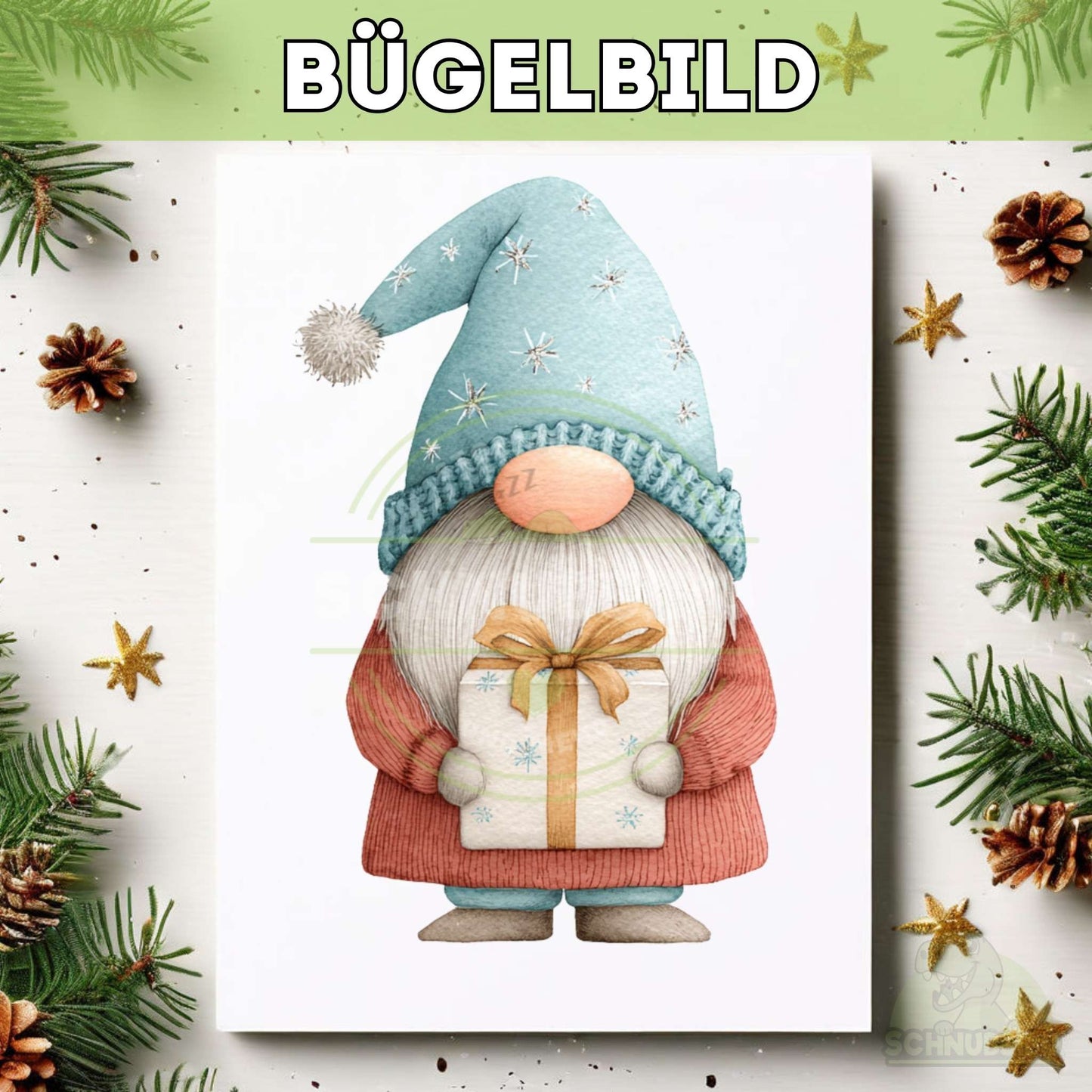 schnubsibu- titelbild-buegelbildw-wichtel-mit-geschenk -